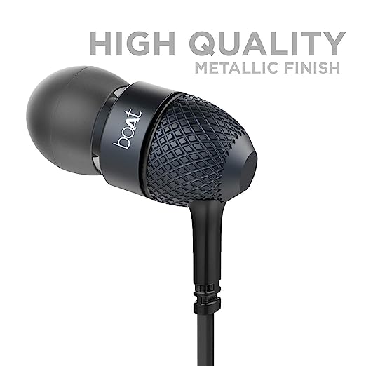 boAt Bassheads 220 Wired in Ear Earphones(Black Indi) boAt Bassheads 220 Wired in Ear Earphones(Black Indi)